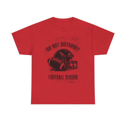 Football Season Do Not Disturb Tee, Male's Cotton Shirt, Sports Fan Gift, Game Day Apparel, Casual Wear, Football Lovers