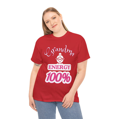 Fun Grandma Energy T-Shirt, Gift for Grandmothers, Casual Tee, Family Reunion Wear, Cute Gift for Mother's Day, Humor Shirt