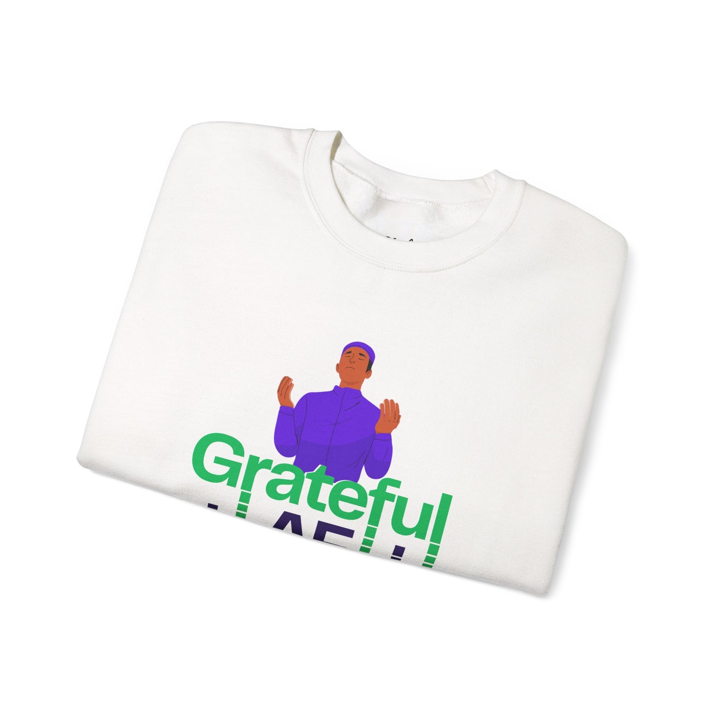 Male Grateful AF Unisex Crewneck Sweatshirt | Cozy Gift for Friends, Thanksgiving Apparel, Everyday Comfort, Gratitude Expression