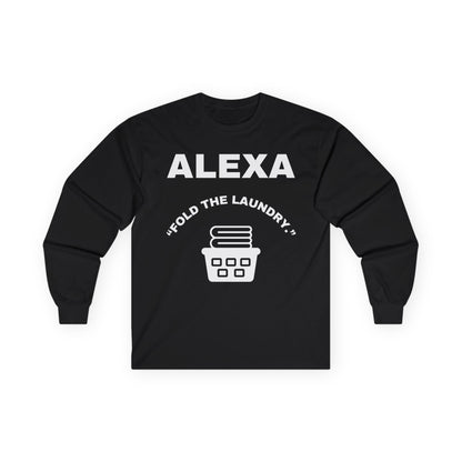 Funny Laundry Long Sleeve Tee, Gift for Mom, Birthday Gift, Homeowner Shirt, Casual Wear, Laundry Humor Tee, Daily Use