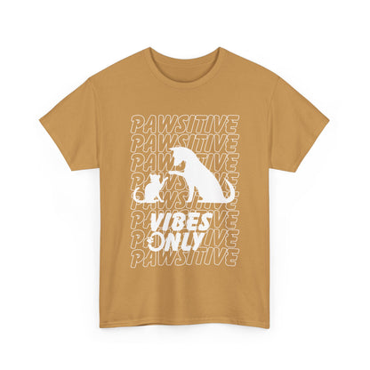 "Pawsitive Vibes Only" Unisex Heavy Cotton T-shirt