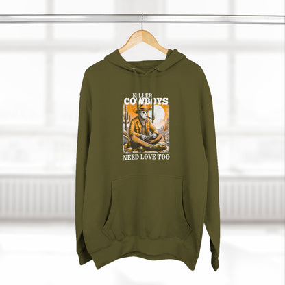 Three-Panel Fleece Hoodie-Front & Back Images