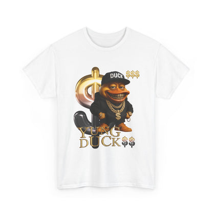 Yung Duck$$ Unisex Heavy Cotton Tee - Fun Streetwear T-Shirt for Casual Outfits
