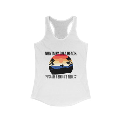 Beach Vibes Racerback Tank - Perfect for Summer, Vacation, Pool Days, Gifts for Her, Relaxation Wear