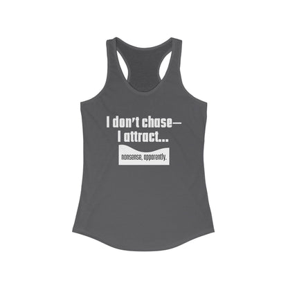 Attraction Quote Racerback Tank, Motivational Fitness Top, Women's Workout Wear, Gift for Her, Inspirational Gym Apparel