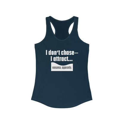 Attraction Quote Racerback Tank, Motivational Fitness Top, Women's Workout Wear, Gift for Her, Inspirational Gym Apparel