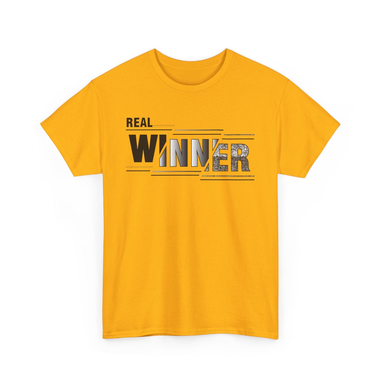 Male Heavy Cotton Tee - "Real Winner" Motivational Shirt, Inspirational Gift, Casual Wear, Sports Tee, Perfect for Competitions, [...]