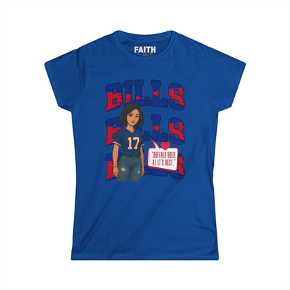 Bills Inspired Women's Fan Tee | Softstyle Shirt for Game Day, Sports Apparel, Gift for Her, Team Spirit Wear