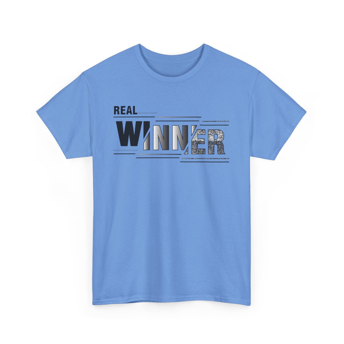 Male Heavy Cotton Tee - "Real Winner" Motivational Shirt, Inspirational Gift, Casual Wear, Sports Tee, Perfect for Competitions, [...]
