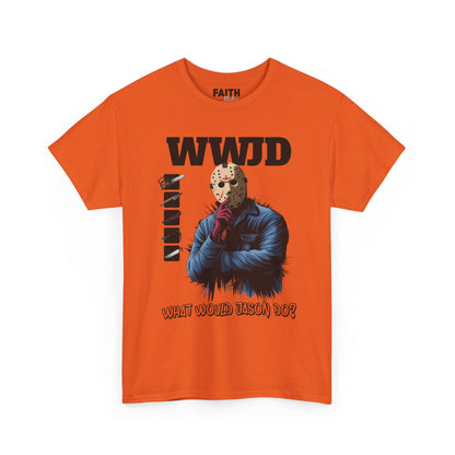 WWJD Unisex Heavy Cotton Tee, Graphic T-Shirt, Casual Wear, Gift for Him, Trendy Apparel, Statement Tee