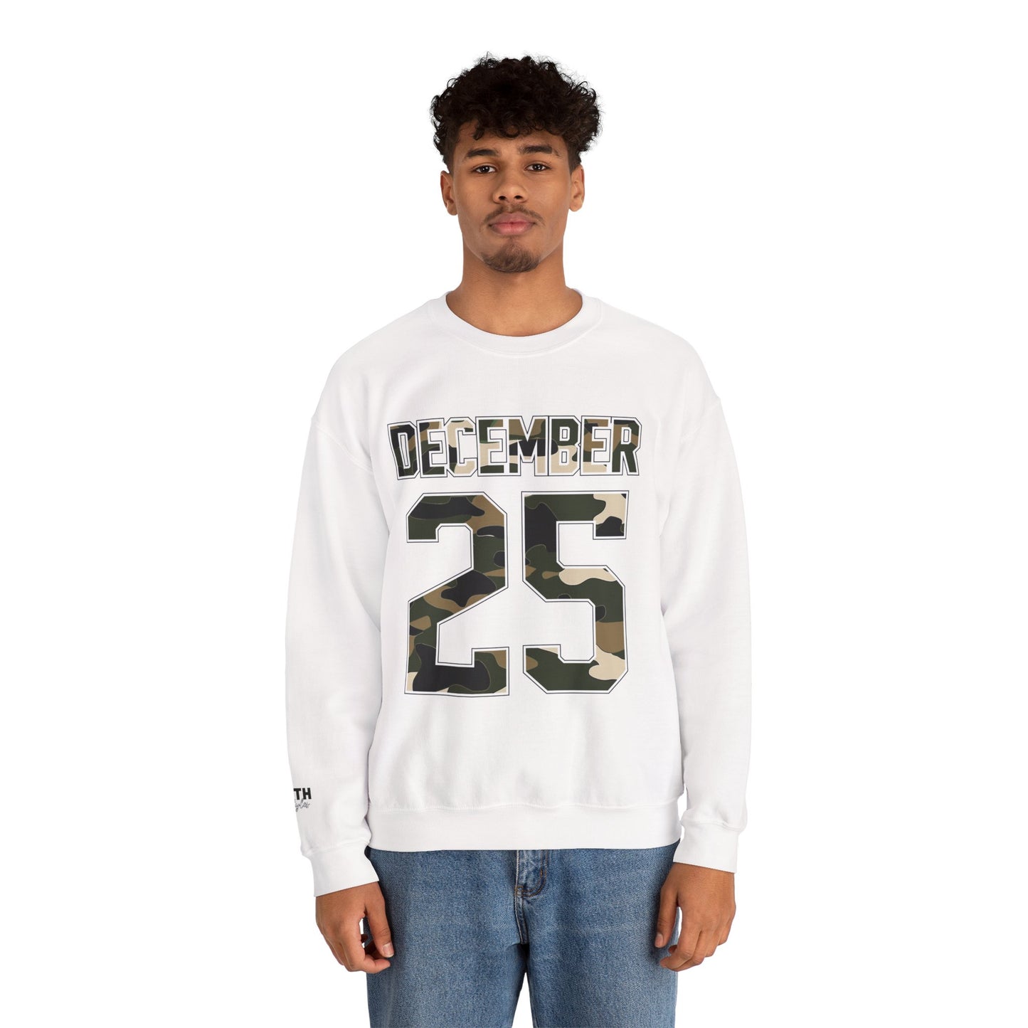 December 25 Camouflage Crewneck Sweatshirt - Christmas Holiday Tee