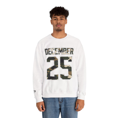 December 25 Camouflage Crewneck Sweatshirt - Christmas Holiday Tee