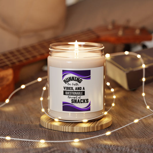 "RUNNING ON FAITH" Scented Soy Candle, 9oz