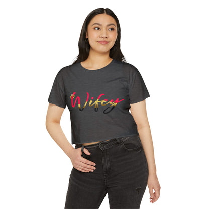 Women's Festival Crop Top, Cute Wifey Top, Summer Crop Shirt, Boho Style Tee, Trendy Women's Apparel, Festival Outfit