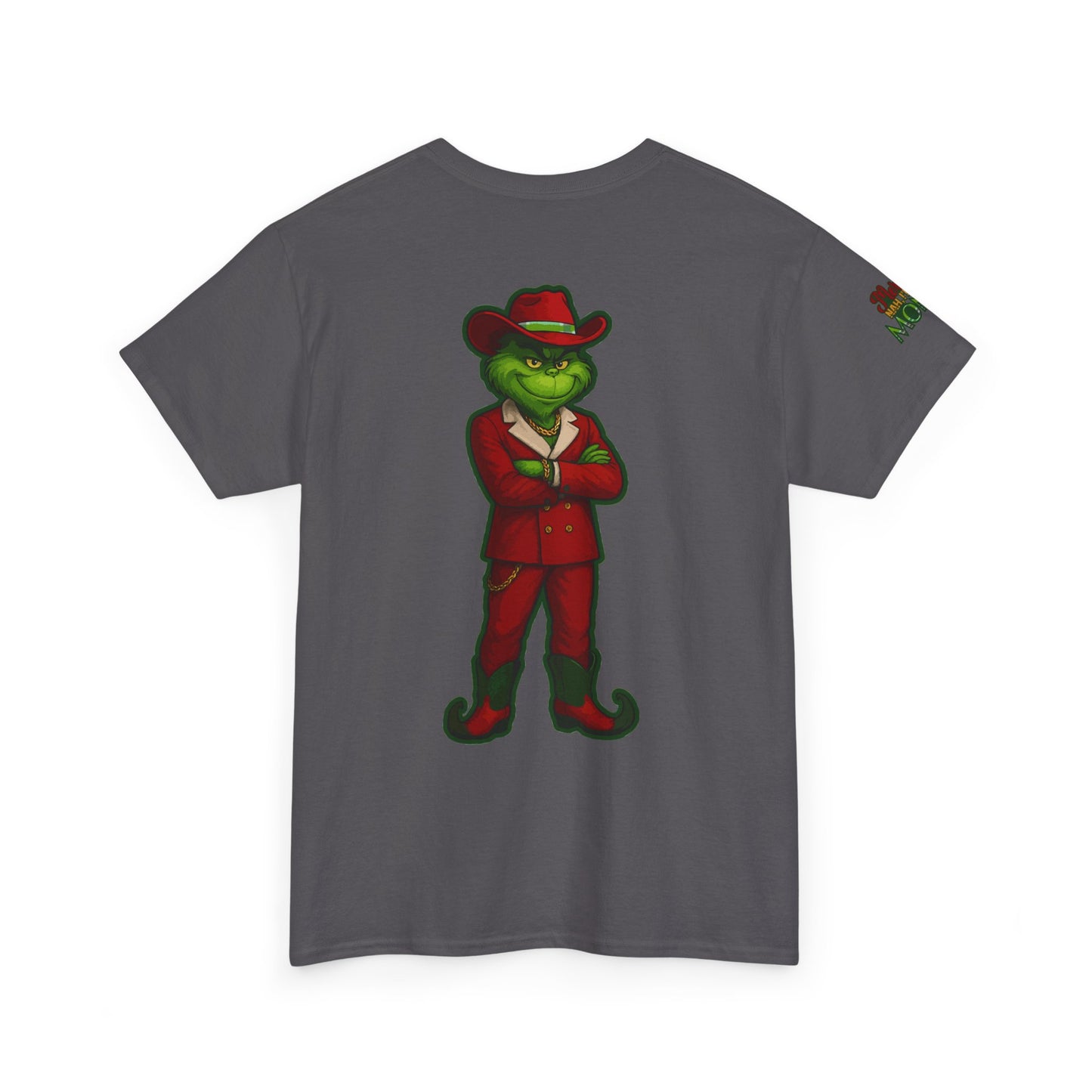 Grinch Inspired in Red Suit Tee — "Nah, I’m Money" Christmas Graphic T-Shirt