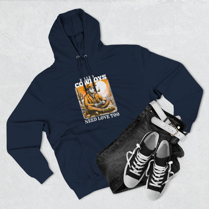 Three-Panel Fleece Hoodie-Front & Back Images