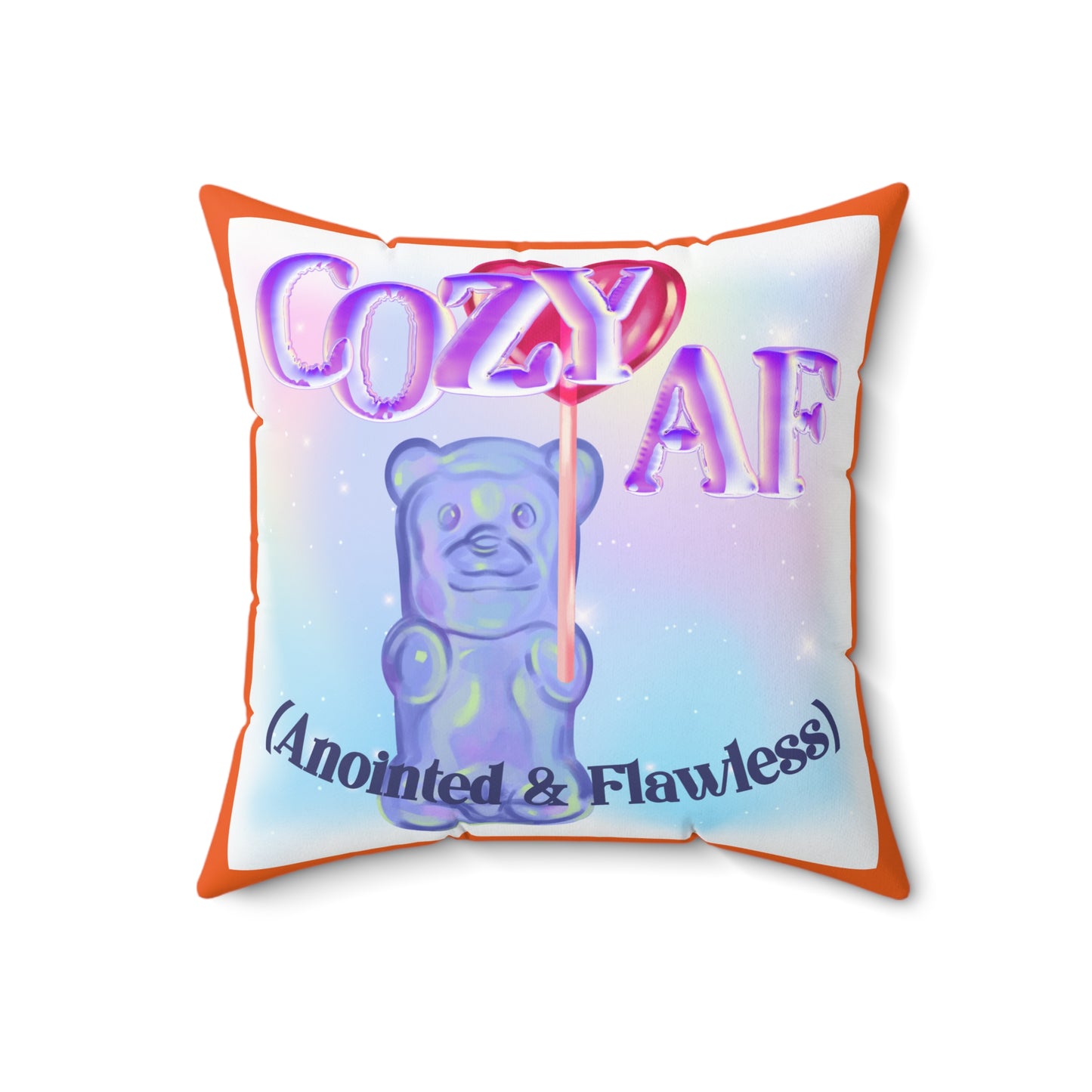 Autumn's Cozy AF Square Pillow - Cute Home Decor, Gift for Friends, Plush Cushion, Holiday Decoration, Soft Throw Pillow