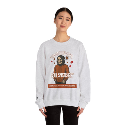 Soul Snatcher Crewneck Sweatshirt - Cozy Unisex Fall Apparel, Halloween Gift, Casual Streetwear, Autumn Fashion