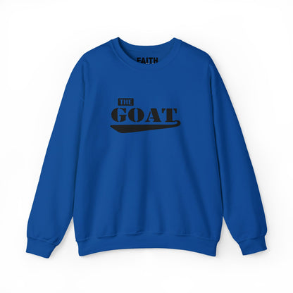 NEW FaithStyles Embroidery GOAT Crewneck Sweatshirt — 'The GOAT' Graphic Pullover