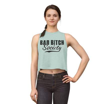 FaithStyles Bad Bitch Society Crop Top — Feminine Bold Graphic Women's Crop