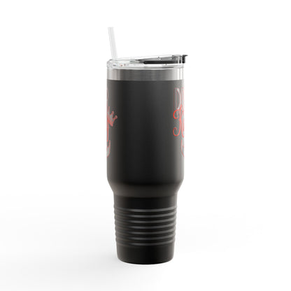 Drip King Insulated Travel Mug, 40oz | Perfect for Coffee Lovers, Gift for Him, Road Trips, Bearded Men, Stylish Drinkware