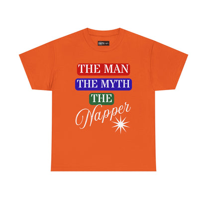 The Man, The Myth, The Napper Tee - Funny Unisex Cotton T-Shirt, Gift for Nap Lovers, Humor Apparel, Relaxation Shirt, Fun Sleepwear