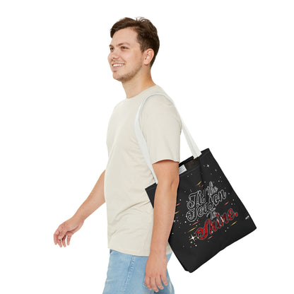 Holiday Tote Bag — 'Tis the Season to Shine Christmas Shopper Tote