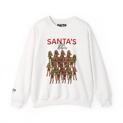 Crewneck Sweatshirt - "Santa's Little Helpers" Christmas Elf Group Holiday Sweater