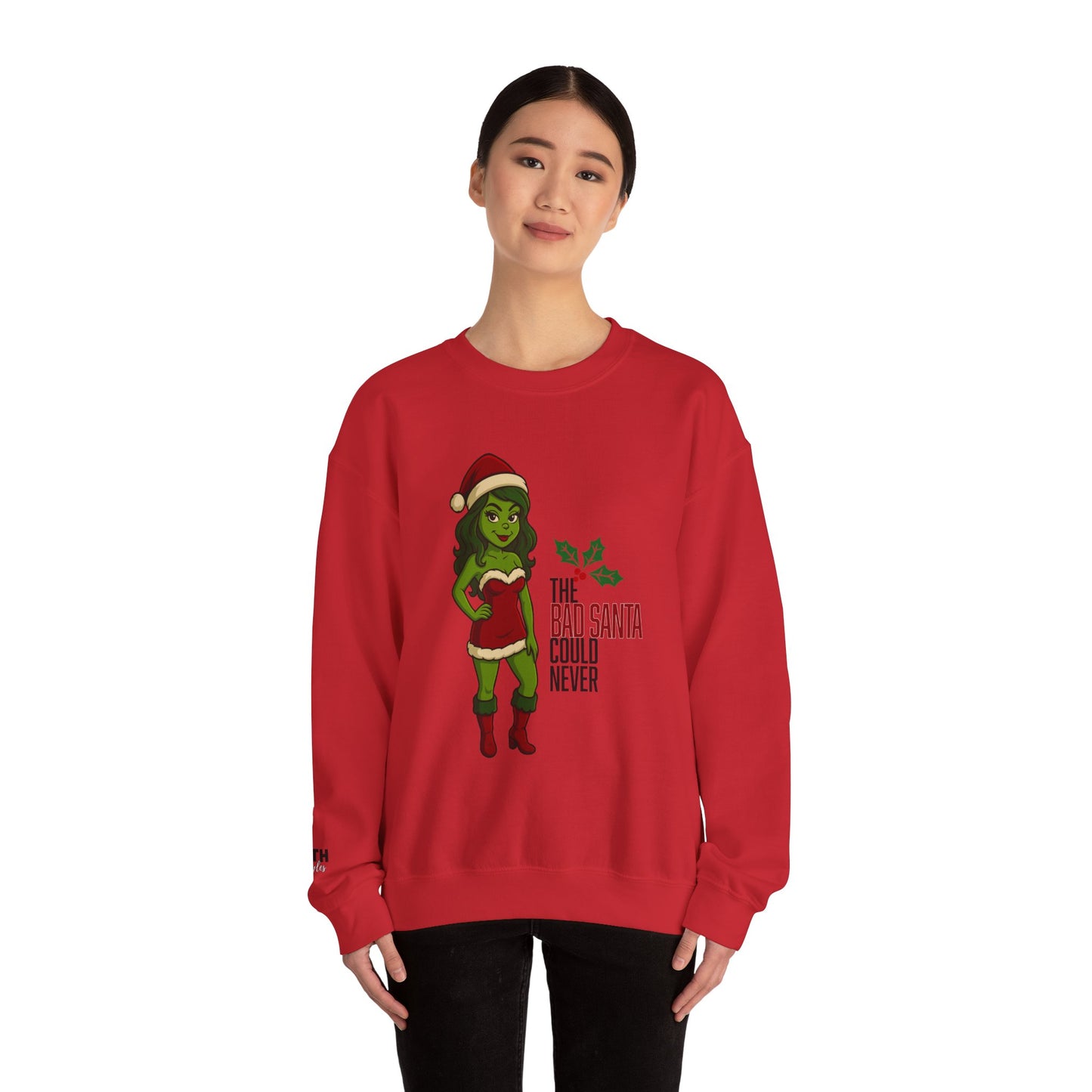 Christmas Girl Holiday Sweatshirt — 'The Bad Santa Could Never' Christmas Crewneck