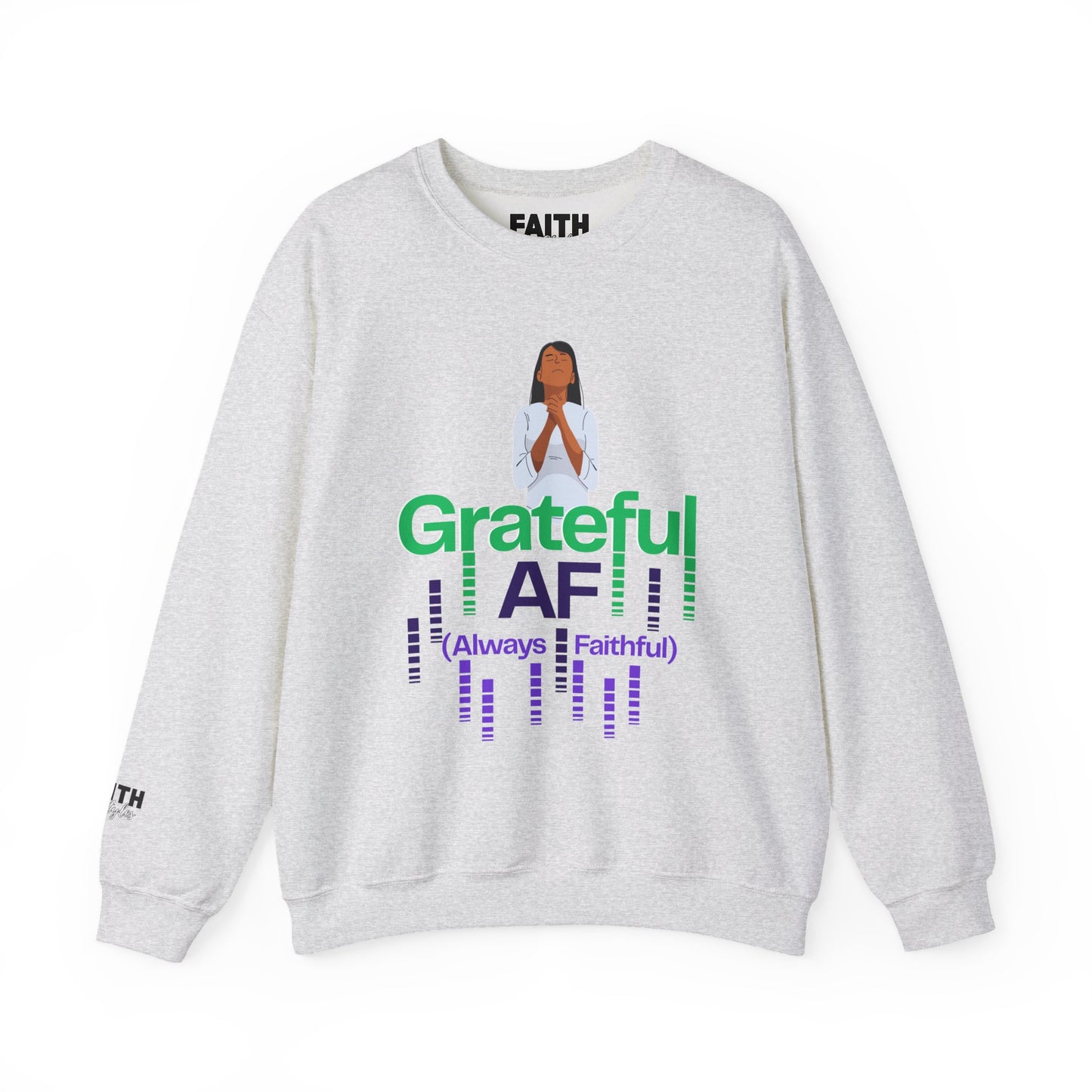 Women Grateful AF Crewneck Sweatshirt | Cozy Unisex Pullover for Thanksgiving, Gifts, and Everyday Wear