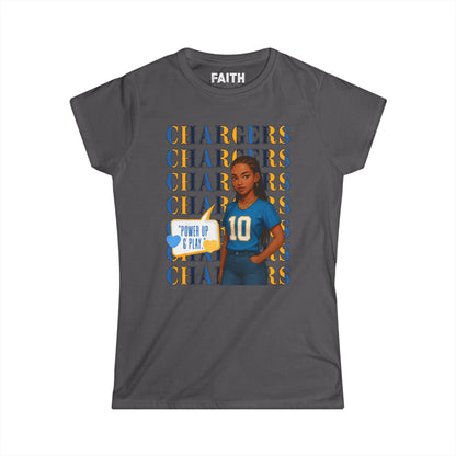 Charger Pride Women's Tee - Softstyle Sporty Shirt, Game Day Apparel, Casual Wear, Fan Fashion, Gift for Her