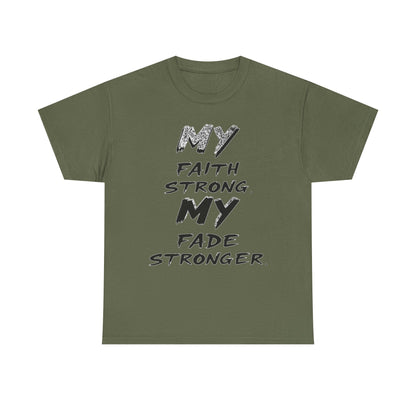 Inspirational Faith T-Shirt for Strength, Motivational Gift, Positive Vibes Tee, Everyday Wear, Male Heavy Cotton Tee