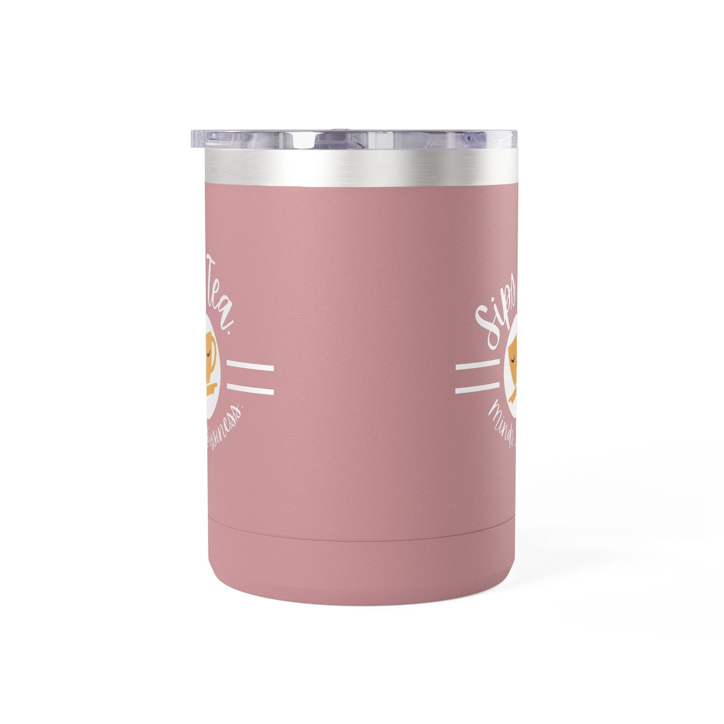 Coffee Lover's Tumbler with Sips Tea Design, Insulated Mug for Home, Travel, Gift for Coffee & Tea Lovers, Birthday, Office, Everyday Use