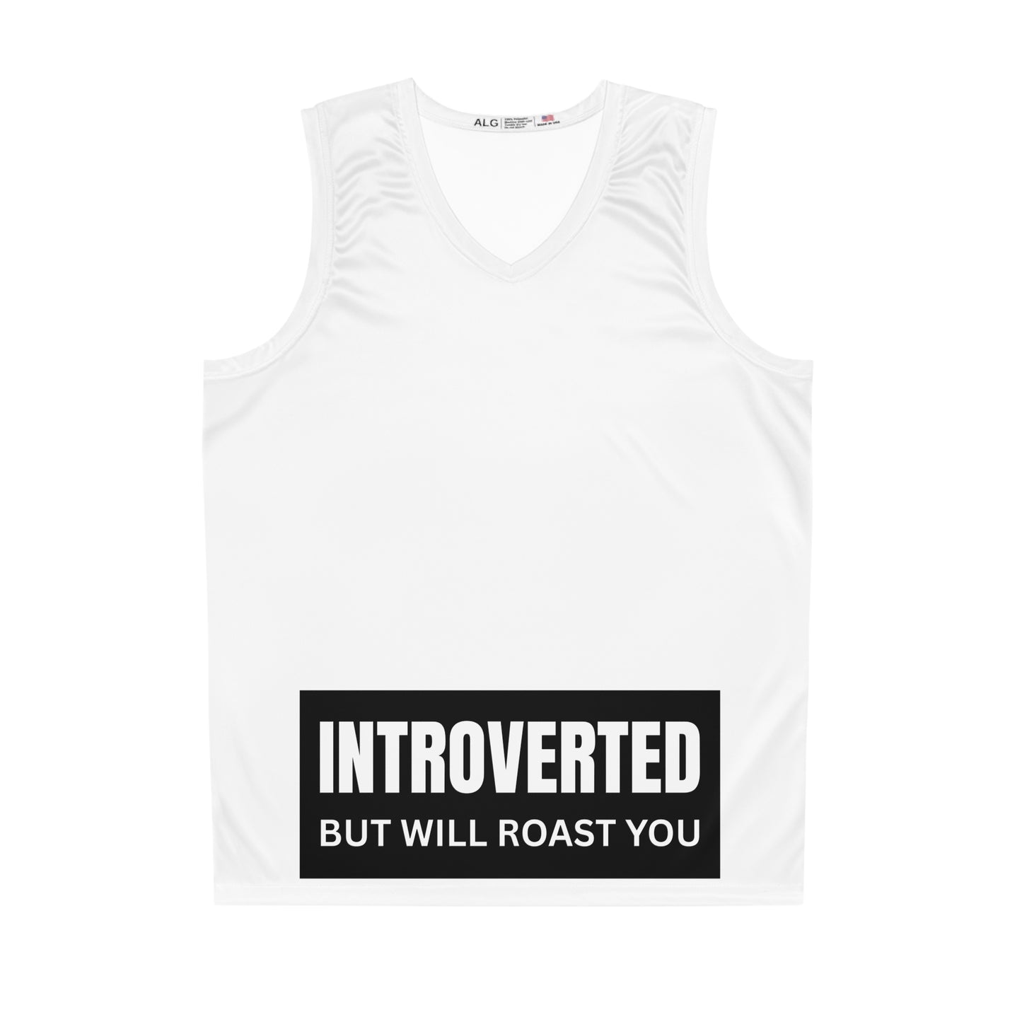 Introverted Basketball Jersey - Unique Sportswear, Funny Gift for Introverts, Custom Activewear, Game Day Apparel, AOP Design