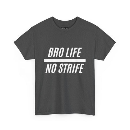 Bro Life Unisex Heavy Cotton Tee, Casual Graphic T-Shirt, Funny Gift for Friends, Everyday Wear, Brotherhood Apparel, Birthday Gift