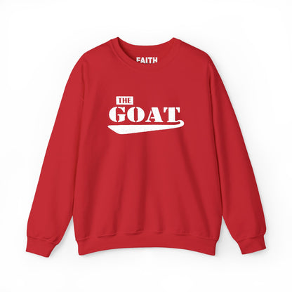 NEW FaithStyles Embroidery The GOAT Crewneck Sweatshirt — Bold Graphic Unisex Pullover