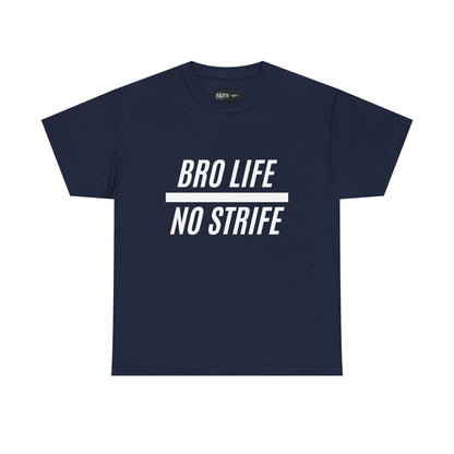 Bro Life Unisex Heavy Cotton Tee, Casual Graphic T-Shirt, Funny Gift for Friends, Everyday Wear, Brotherhood Apparel, Birthday Gift
