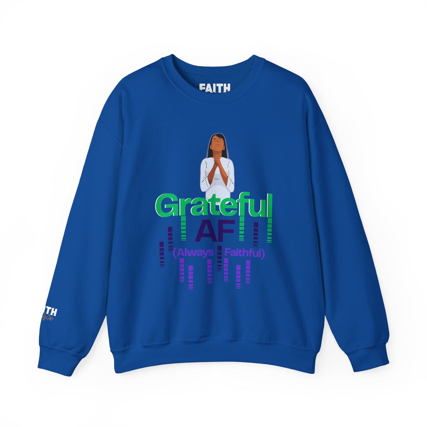 Women Grateful AF Crewneck Sweatshirt | Cozy Unisex Pullover for Thanksgiving, Gifts, and Everyday Wear