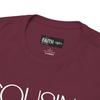 Cousins & Besties Tee, Unisex Heavy Cotton T-Shirt, Family Reunion Apparel, Friendship Gift, Casual Wear, Summer Style