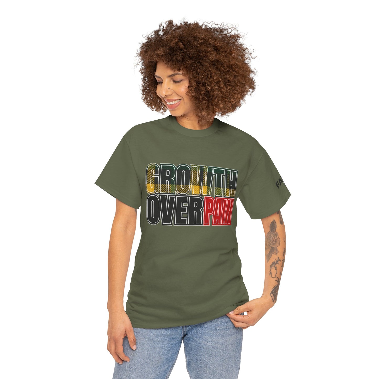 FaithStyles Growth Over Pain T‑Shirt — Motivational Graphic Tee