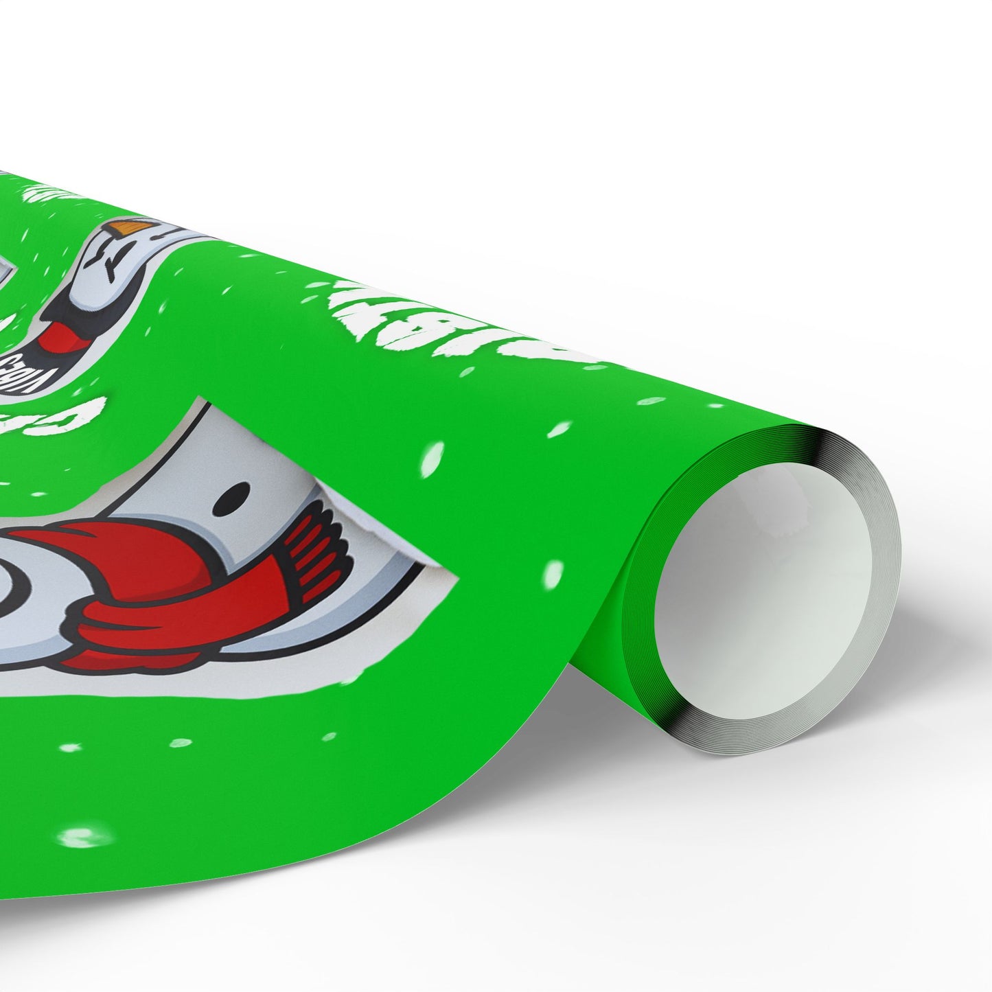 Christmas Snowman Wrapping Paper Roll – Festive Green Holiday Gift Wrap