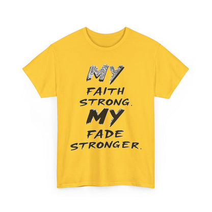 Inspirational Faith T-Shirt for Strength, Motivational Gift, Positive Vibes Tee, Everyday Wear, Male Heavy Cotton Tee