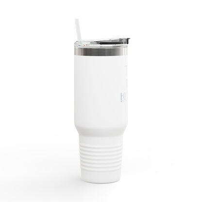 FaithStyles “Trap. Nap. Repeat.” Insulated Travel Tumbler – Stainless Steel Mug with Straw