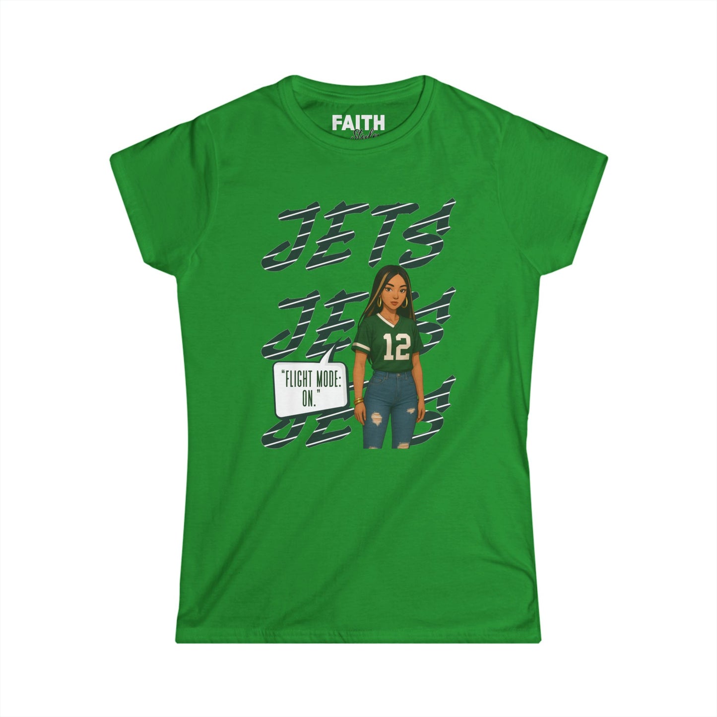 Jets Women's Softstyle Tee - Perfect for Game Day, Sports Fan Gear, Football Celebration, Casual Wear, Gifts for Her