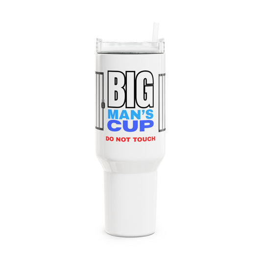 Big Man's Cup 40oz Tumbler, Funny Gift for Him, Personalized Travel Mug, Humor Cup for Dads, Groomsmen, Father's Day