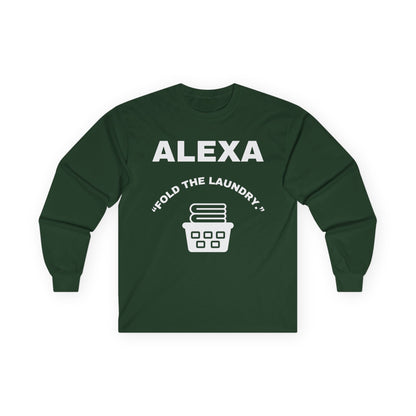 Funny Laundry Long Sleeve Tee, Gift for Mom, Birthday Gift, Homeowner Shirt, Casual Wear, Laundry Humor Tee, Daily Use
