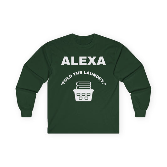 Funny Laundry Long Sleeve Tee, Gift for Mom, Birthday Gift, Homeowner Shirt, Casual Wear, Laundry Humor Tee, Daily Use