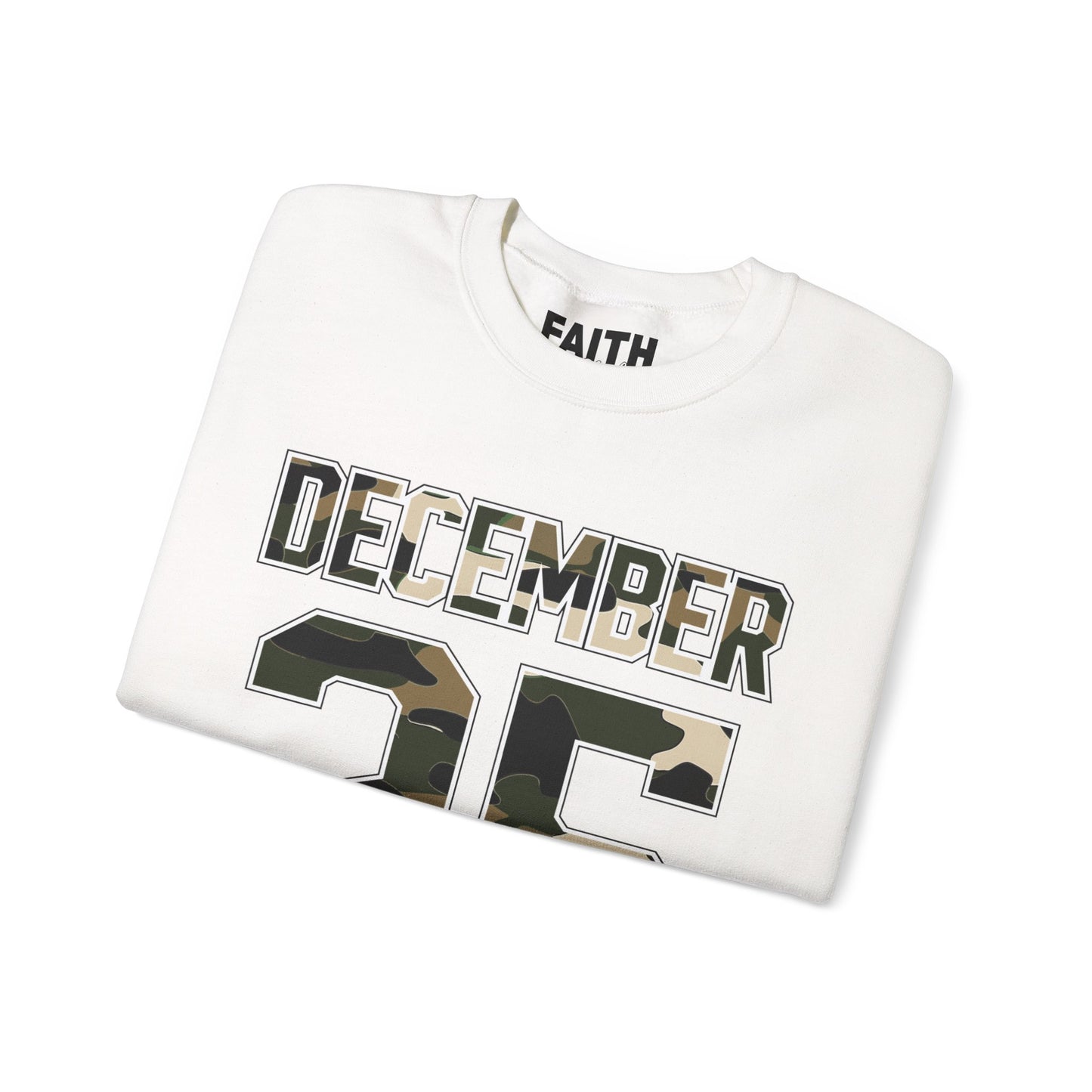 December 25 Camouflage Crewneck Sweatshirt - Christmas Holiday Tee