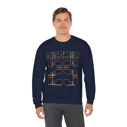 December 25 Plaid Number Crewneck Sweatshirt