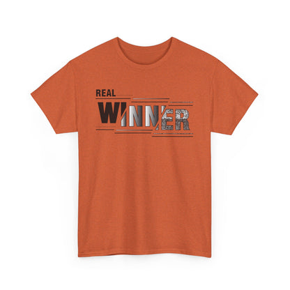 Male Heavy Cotton Tee - "Real Winner" Motivational Shirt, Inspirational Gift, Casual Wear, Sports Tee, Perfect for Competitions, [...]